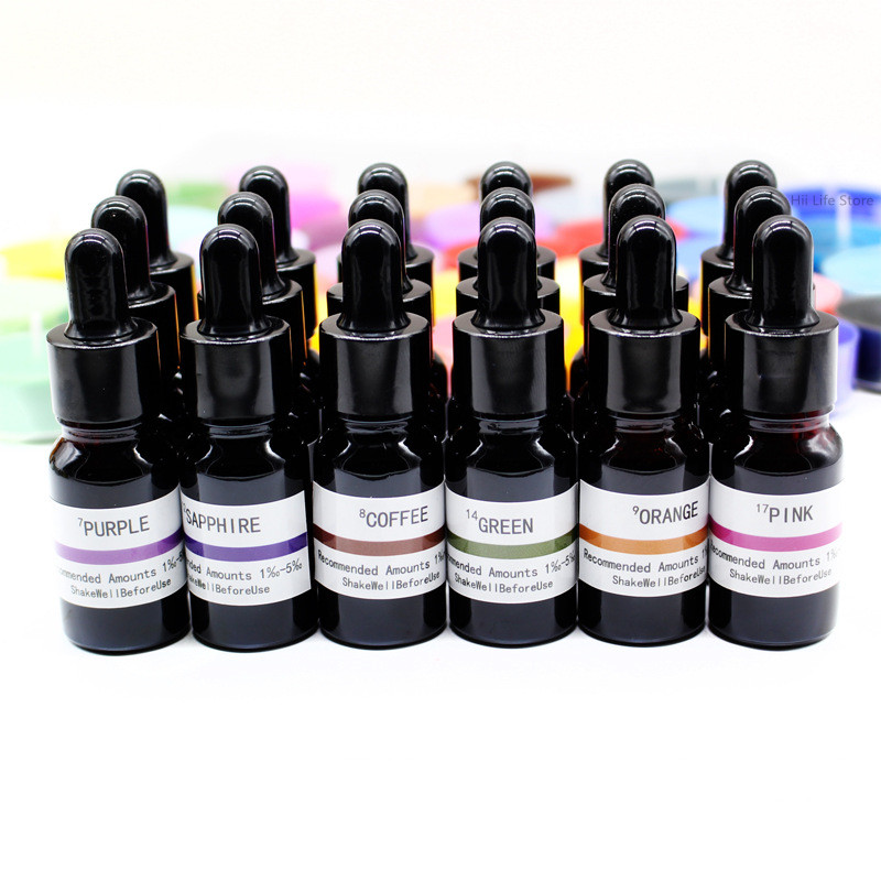 Resin Pigment Set - صبغة سائلة للشموع بتركيز عالٍ 10