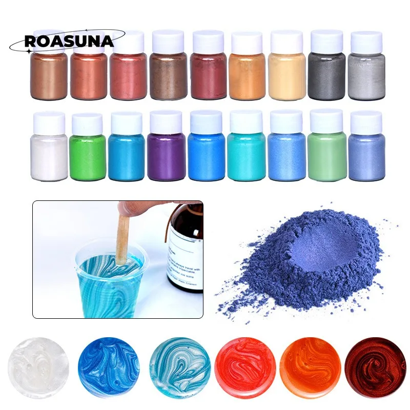 Resin Pigment Set - 24 لون مسحوق اللؤلؤ الميكا لراتنجات