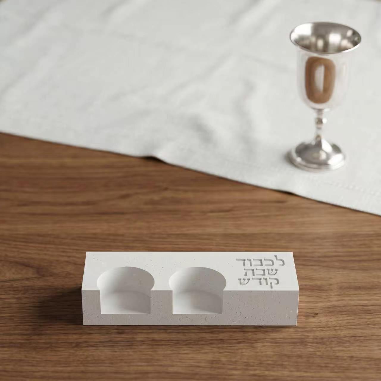 Serving Tray Mold - قالب حامل شموع مزدوج عصري لعيد