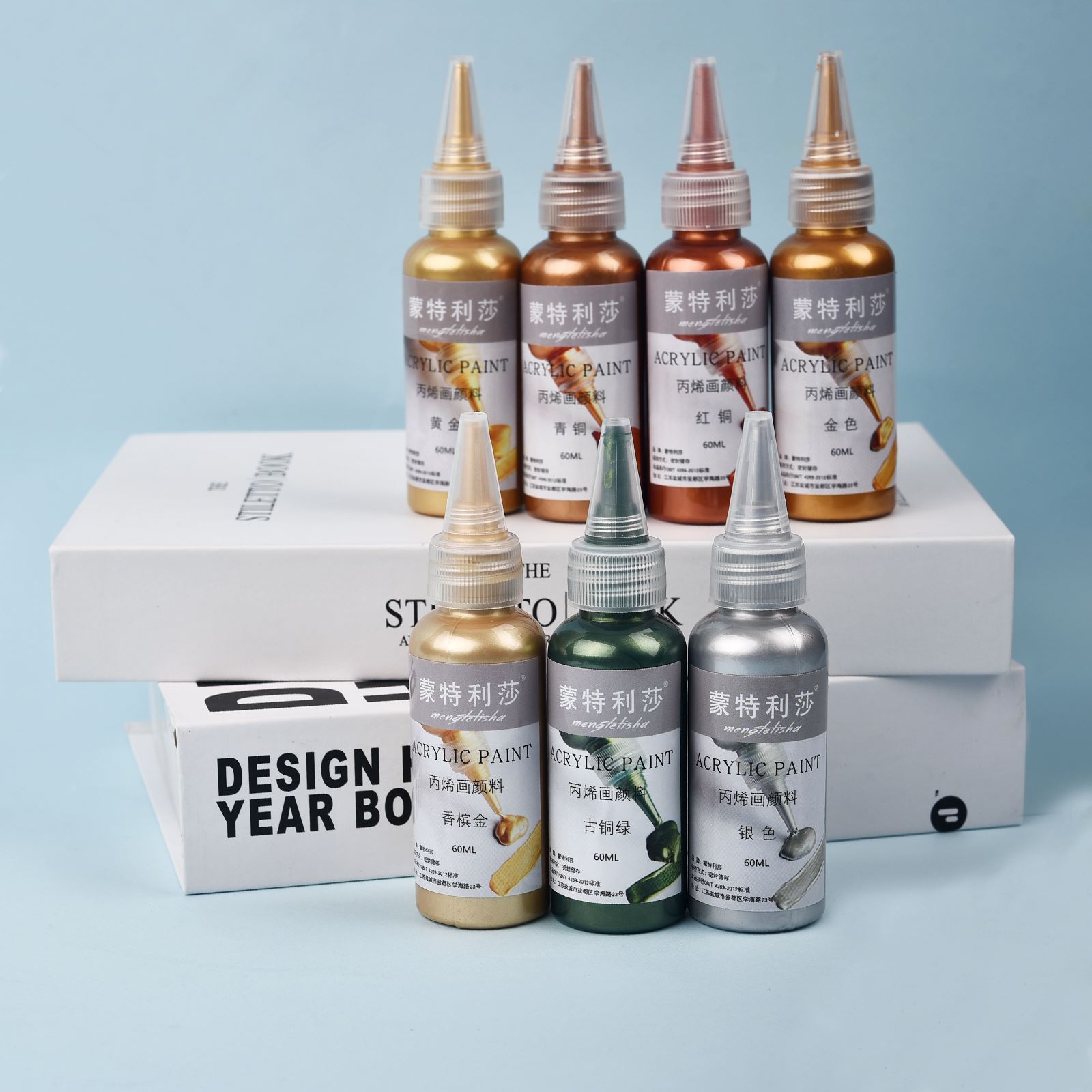 Resin Pigment Set - طلاء معدني من الأكريليك اللؤلؤي ،