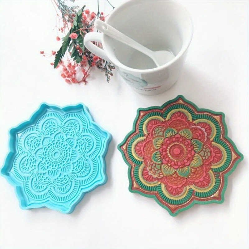 Resin Craft Ideas - ماندالا كوستر قالب من السيليكون صينية