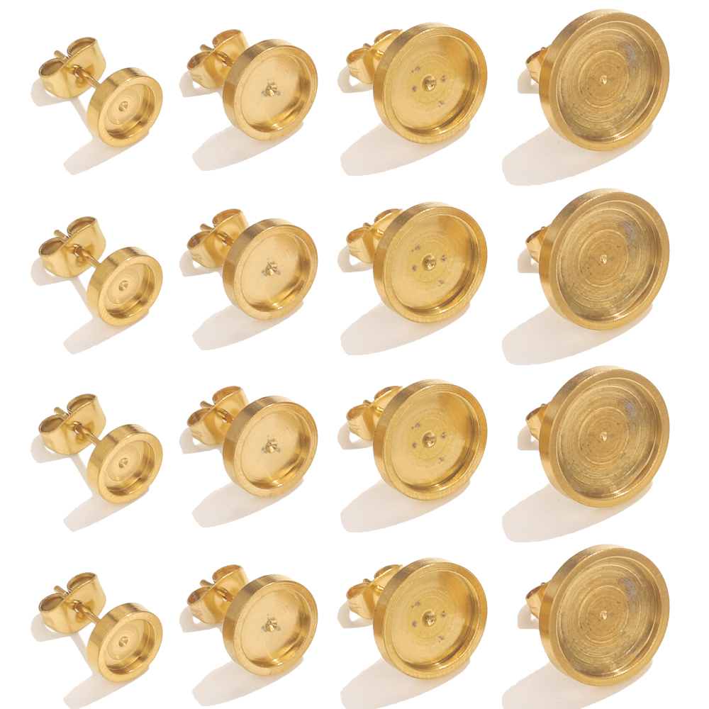 Resin Jewelry Kit - 10 قطعة الفولاذ المقاوم للصدأ الذهب