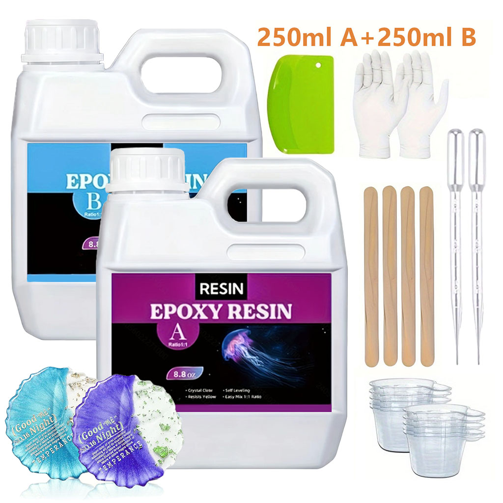 طقم راتنج إيبوكسي شفاف كريستال - مراجعة Resin Jewelry Kit وسعره
