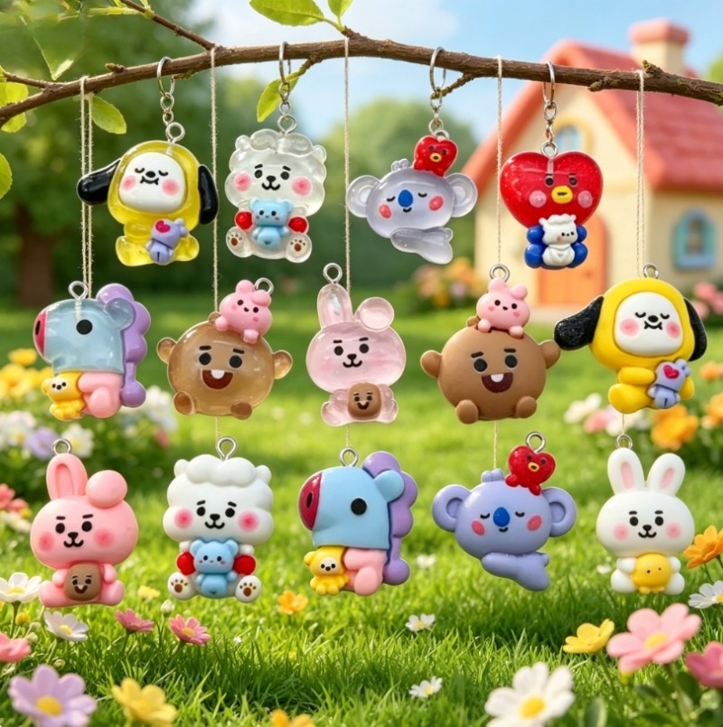 7 قطع من إكسسوارات BT21 الكرتو - مراجعة Crafting Resin وسعره