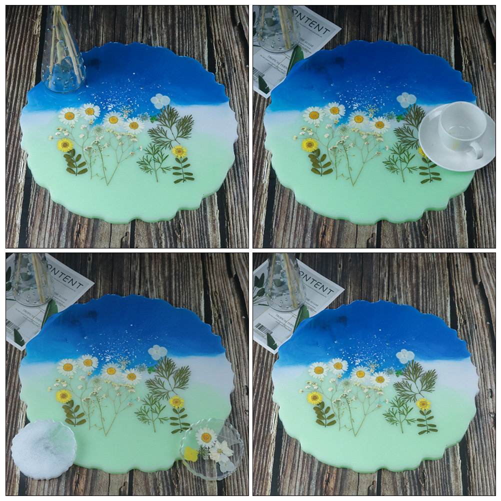قطعتان من قوالب صواني السيليكو - مراجعة Serving Tray Mold وسعره