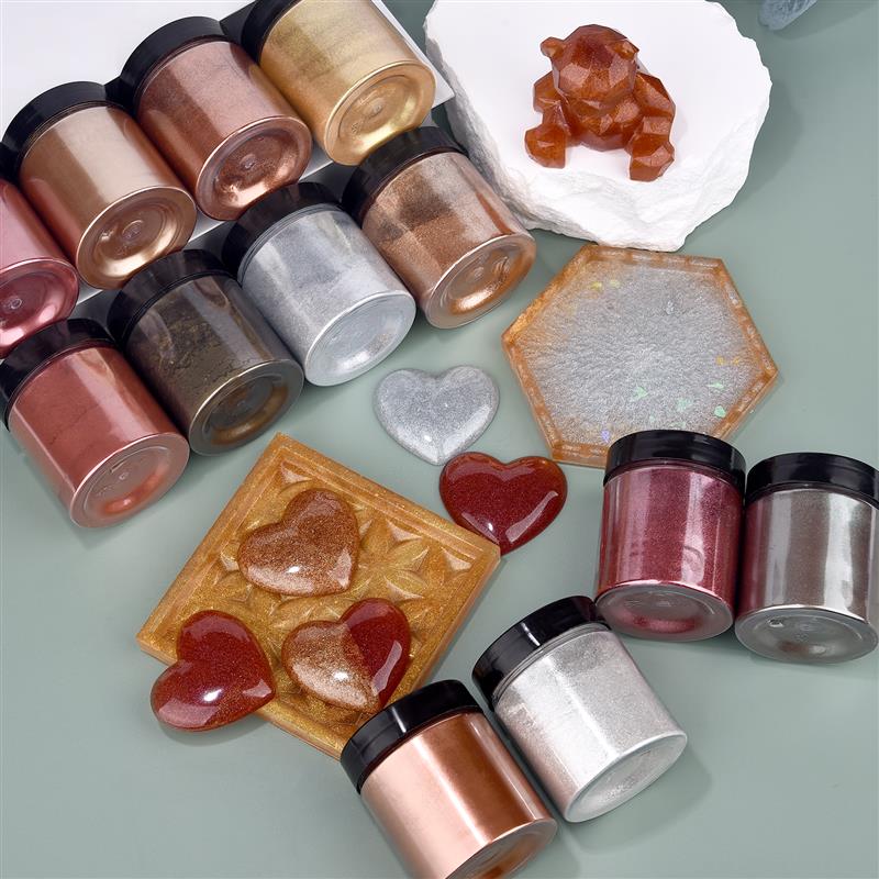 صبغة صبغة معدنية لصنع المجوهرا - مراجعة Resin Pigment Set وسعره