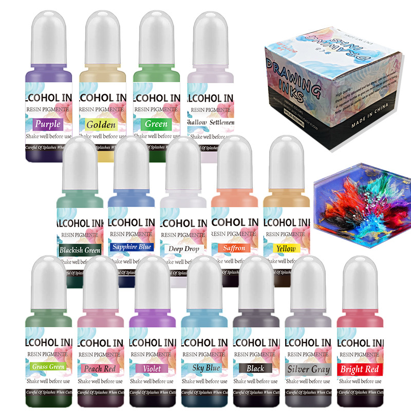 الحبر الكحول الراتنج الصباغ ال - مراجعة Resin Pigment Set وسعره